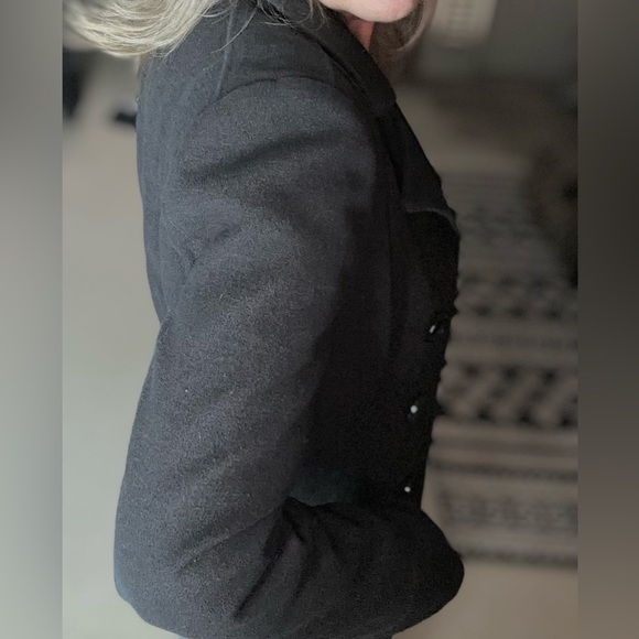 American Rag Black/ Dark Grey Double Breasted Jacket - Picture 8 of 11